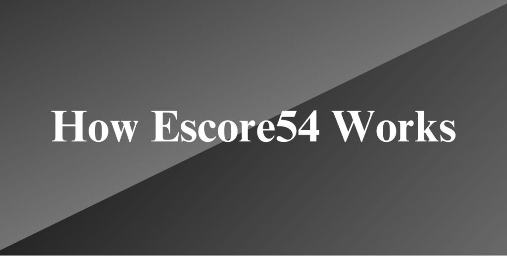 How Escore54 Works